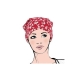 Turban Eris rouge 
