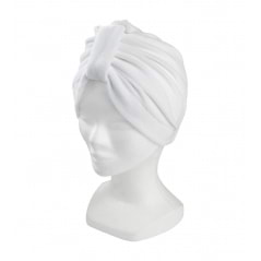 Bonnet turban blanc 